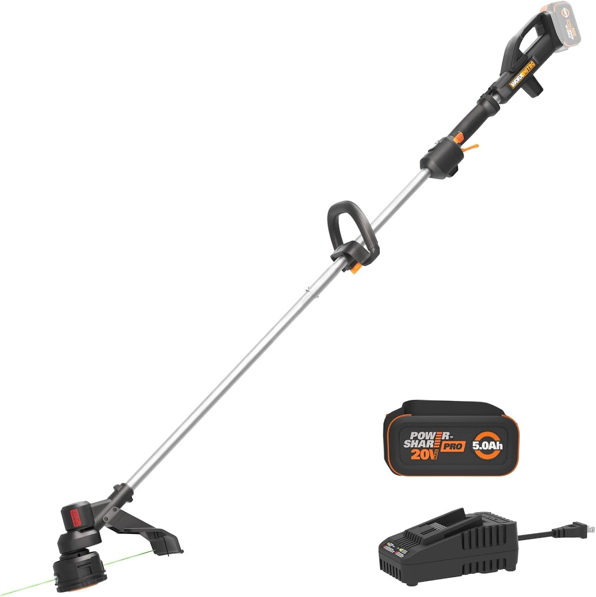 Worx 20V 10" 2-in-1 Cordless String Trimmer & Lawn Edger for Yard, WG154