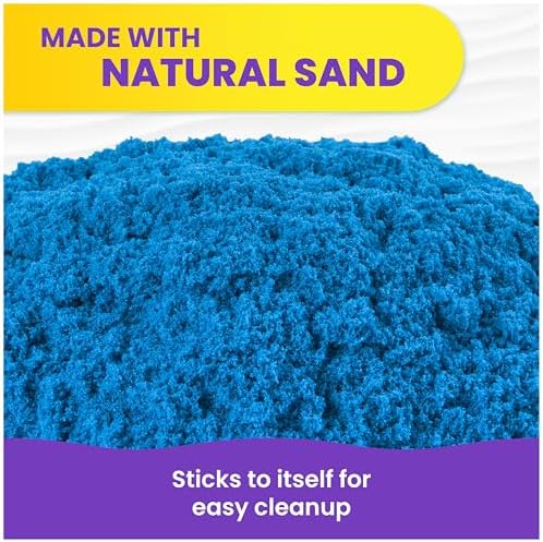 Kinetic Sand 2.5lb Blue Amazon Exclusive, Moldable Sensory Toys, Ages 3+