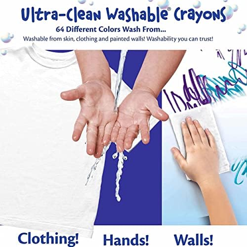 Crayola Washable Crayons for Kids 64ct, School Supplies, Amazon Exclusive