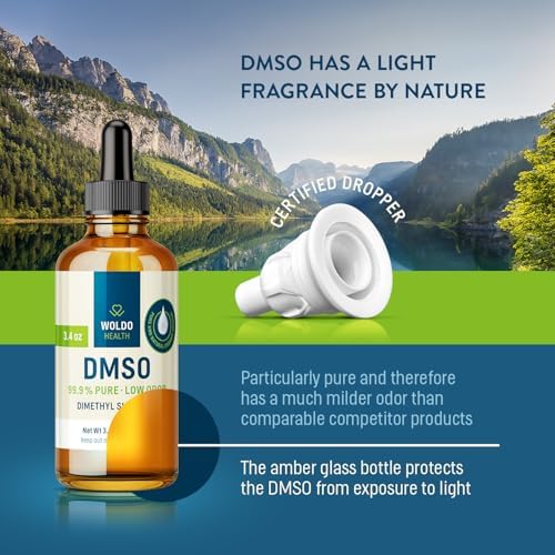 WoldoHealth DMSO 99.9% Pharmaceutical Grade Liquid - 3.38 fl. oz