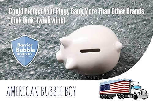 4 large rolls of Bubble Wrap total 700 feet, small bubbles 3/16 cushioning, 700 ft, heavy duty, perforated Every 12" Made in the USA by American Bubble Boy, bulk packaging wrap for moving and shipping