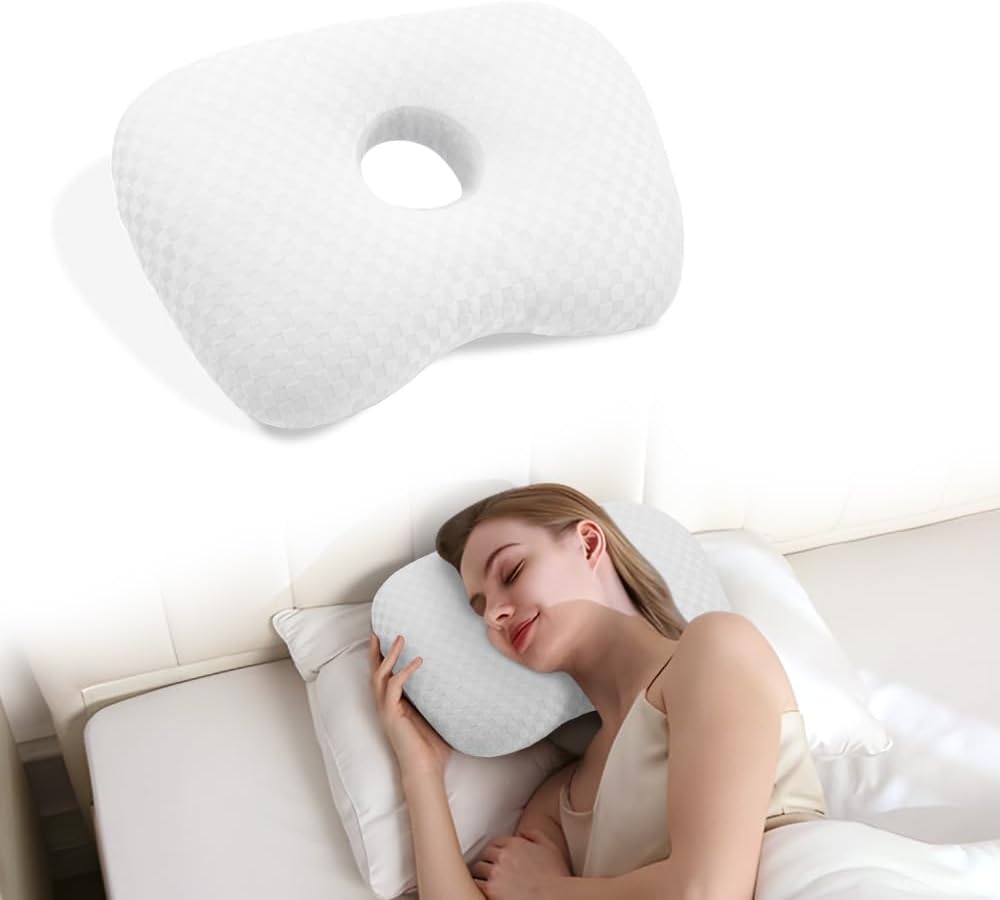 Ear Piercing Pillow with Hole for CNH & Ear Pain Side Sleepers