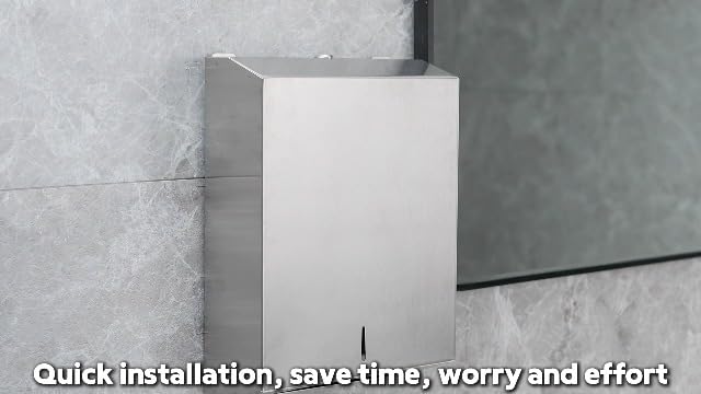 Paper Towel Dispenser Wall Mount - Multifold Trifold Paper Towel Dispensers, Large Capacity Stainless Steel Tissue Holder, Suitable for Bathrooms and Public Places