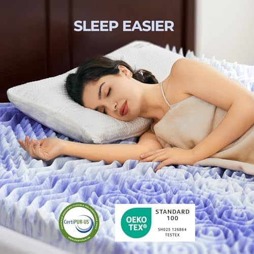 Dreamsmith Twin XL 3-Inch 7-Zone Cooling Gel Memory Foam Mattress Topper