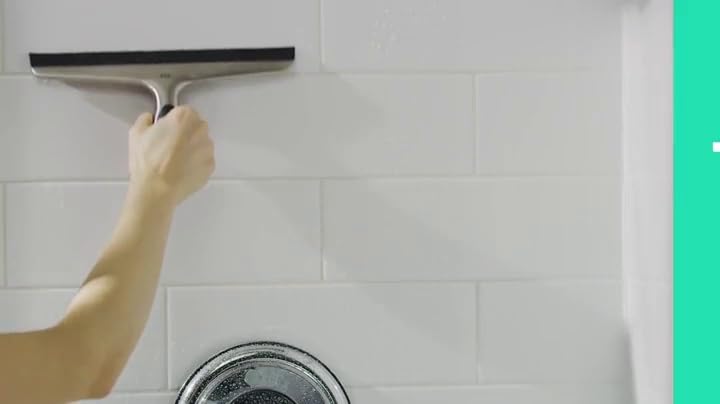 OXO Good Grips Stainless Steel Squeegee - All-Purpose for Bathroom, Glass Shower Doors, Mirrors, Tiles, Countertops and Car Windows - Streak Free