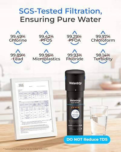 Waterdrop 10UA Under Sink Water Filter System, NSF/ANSI 42 Certified 1 Year