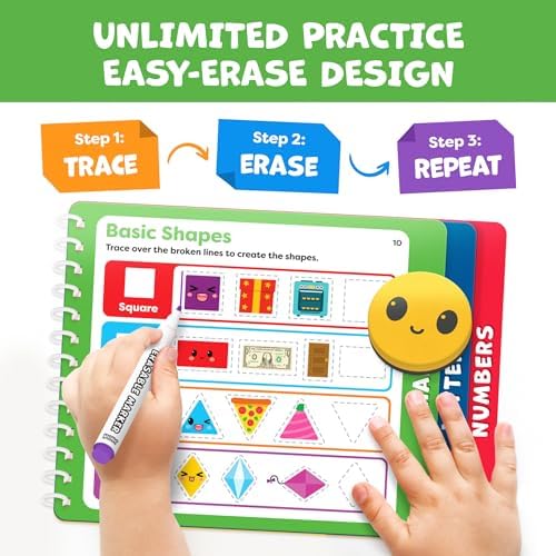 Tracing Books for Kids Ages 3-5 - Letter Tracing Activity Books for Kids Ages 3-5 - Preschool & Kindergarten Must Haves - Writing Practice & Learning Educational Toys for 3 Year Old