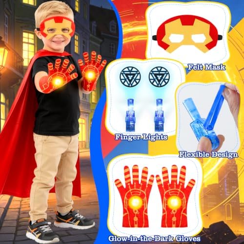 IVENRXIU Superhero Capes with Masks,Unique Accessories,for Kids Ages 3-12