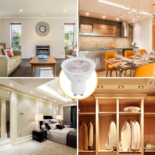 6-Pack GU10 LED Bulbs Dimmable,6W (50W Eq),3000K Soft White 582 LM