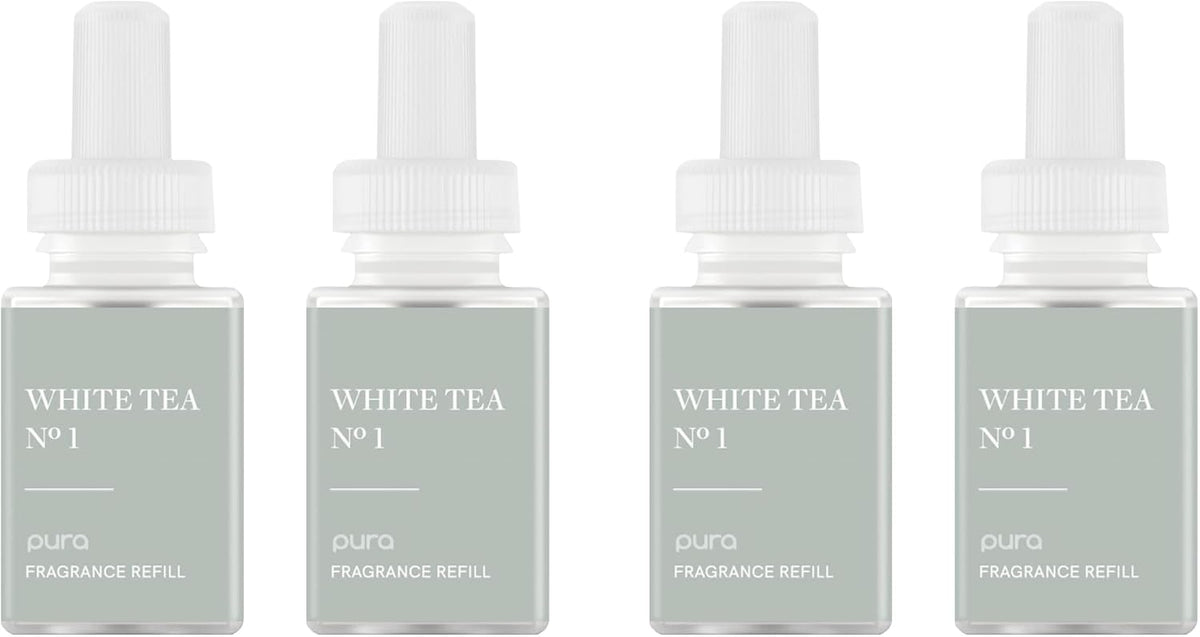 Pura Home Diffuser Refill, 4 Pack, White Tea No. 1