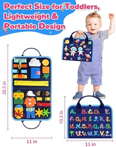 Gojmzo Busy Board Montessori Toys for Toddler Boy Girl Gifts Busy Book