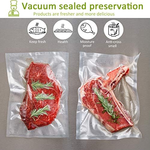 POTANE 6 Pack 11"x20'(3Rolls) and 8"x20' (3Rolls)Thickened Vacuum Sealer Bags , Smell-Proof, Puncture Prevention, Heavy duty for POTANE, Food Saver, Great for Vacuum storage,Meal Prep or Sous Vide