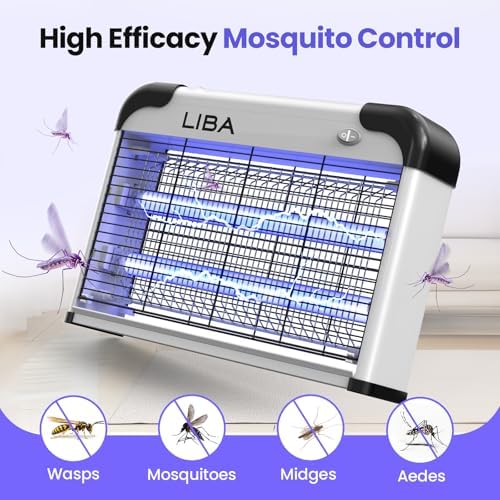 LiBa Bug Zapper 2800V Indoor, with 2 Extra Replacement Bulbs