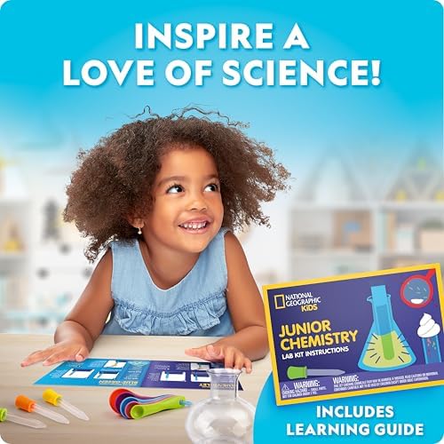 National Geographic Junior Chemistry Set with 50 Experiments for Kids