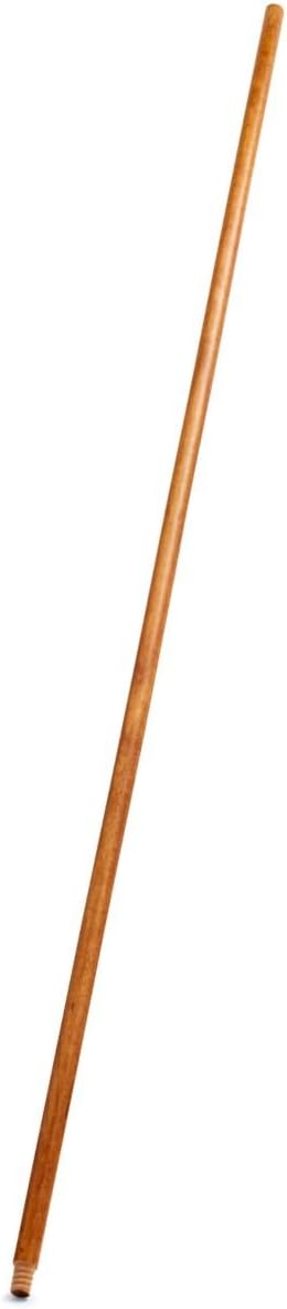 Rubbermaid Commercial Products Broom Handle with Threaded Tip, 60-Inch Lacquered Wood handle for Floor Cleaning/Sweeping in Home/Office