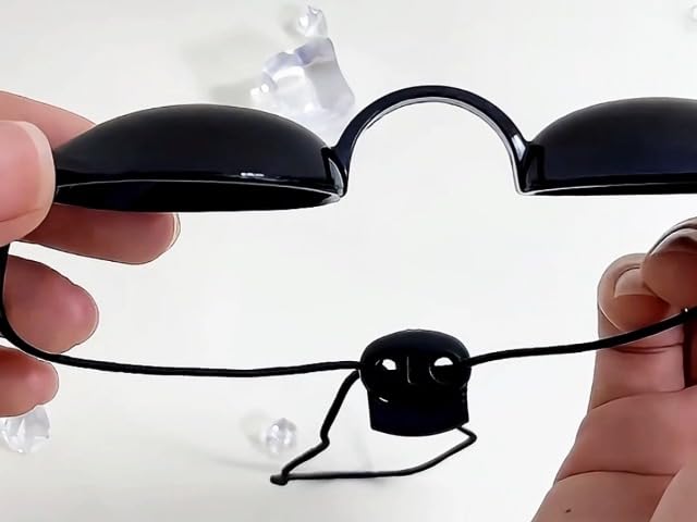 See-Through Safety Goggles Pack of 2, Transparent Safety Glasses for Tanning Use, and Half-clear Eye Protection, 2 Separate Storage Cases Included
