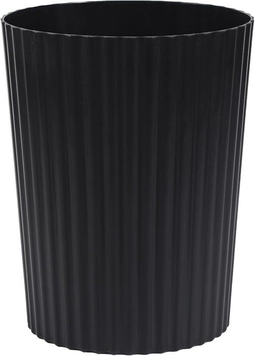 JiatuA Small Trash Can Plastic Wastebasket Round Garbage Container Bin for Bathroom, Kitchen, Bedroom, Home Office, College Dorm, Black