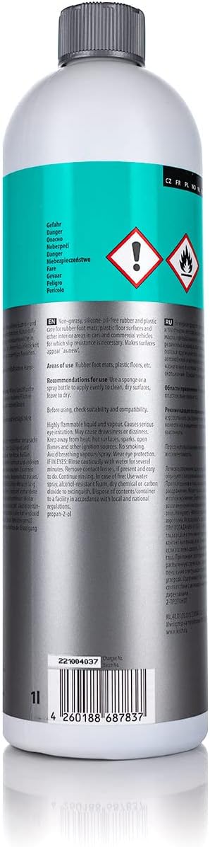 KOCHCHEMIE - Gummifix - Rubber and Plastic Interior Cleaner, Slip Resistant, Non Greasy (1 Liter)