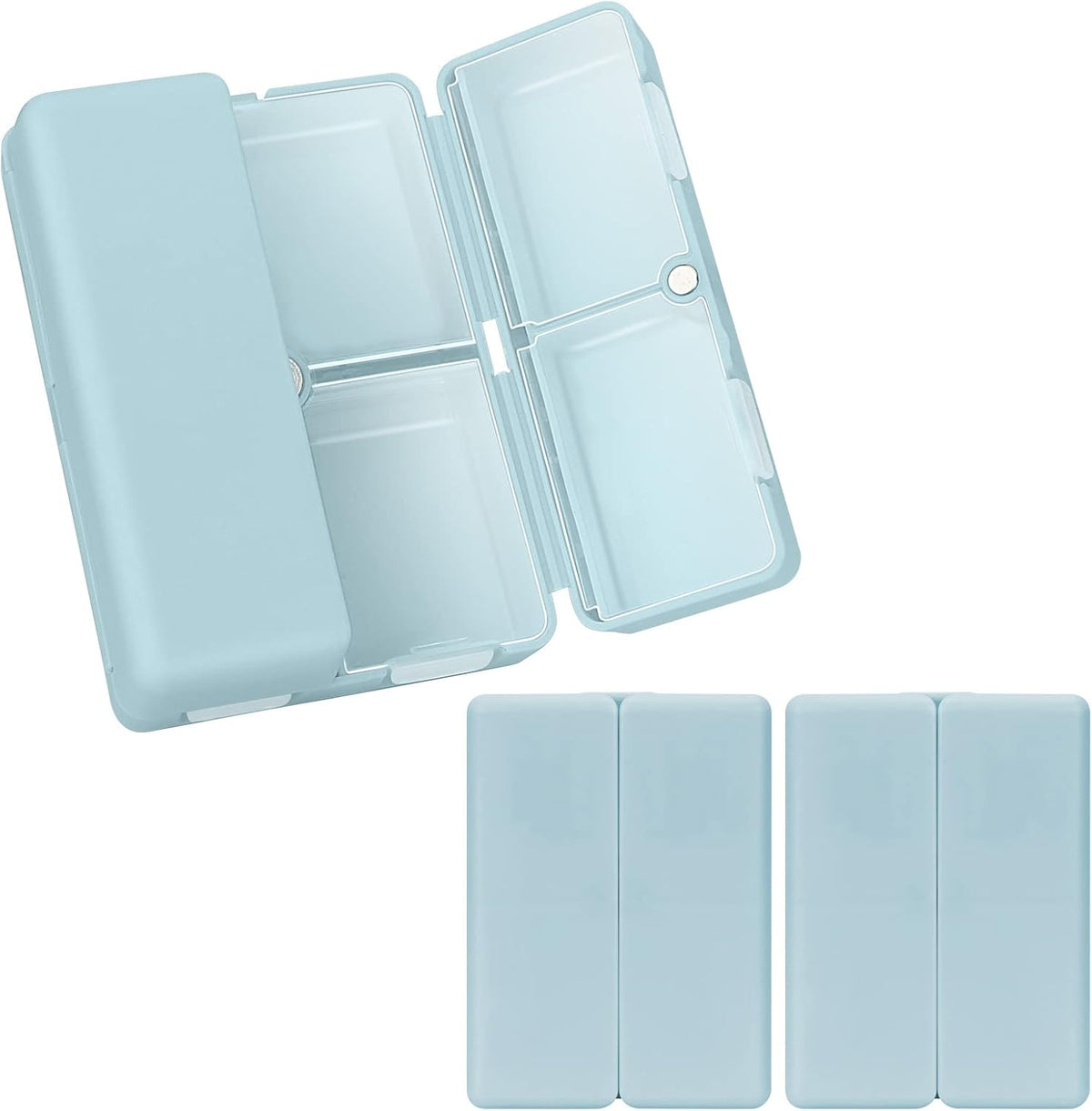 FYY Travel Pill Organizer, 7 Compartments Small Pill Box Medicine Case-Pink