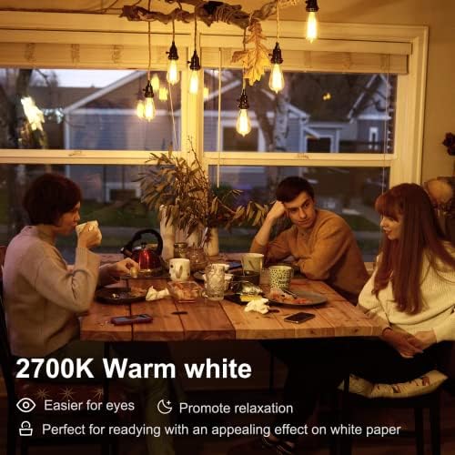 TJOY LED Edison Light Bulbs, E26 Dimmable Vintage Bulb, 8W = 60W Equivalent