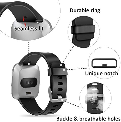 Wepro Sport Bands Compatible with Fitbit Versa 2 Bands for Women Men