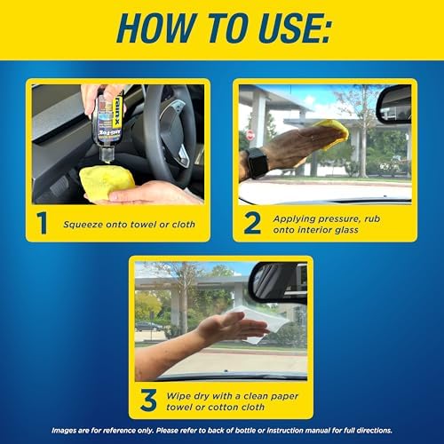 Rain-X AF21106D Glass & Mirrors Anti-Fog Treatment, Prevents Fogging & Steaming on Windshield and Visors, Improves Visibility, Great for Auto & Home