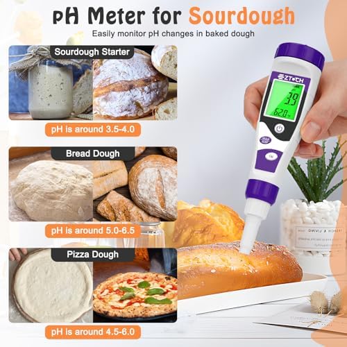 Food pH Meter, Digital pH Meter for Food Fermentation Canning