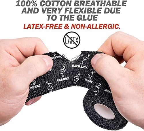WARM BODY COLD MIND 1.85" Weightlifting Thumb Tape - Hook Grip Tape for Powerlifting, Cross Training, Gym Tape, Workout, Weight Lifting Tape, Athletic Finger Wrap (Mix V1 3 Rolls)