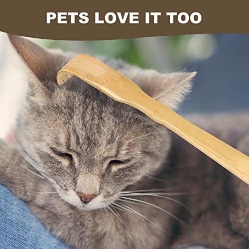 YIMICOO 2 Pack Wooden Bamboo Back Scratcher, 17 Inch Long Handle Back Scratchers for Adults Men Women, with Beautiful Gift Packaging