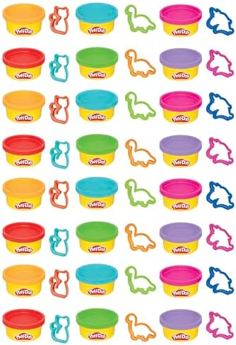 Play-Doh Party Favor Pack, Bulk 24 Pack of Modeling Compound with Cutters, Classroom Supplies for Arts & Crafts, Birthday Gifts & Prize Toys for Kids, Ages 3+ (Amazon Exclusive)