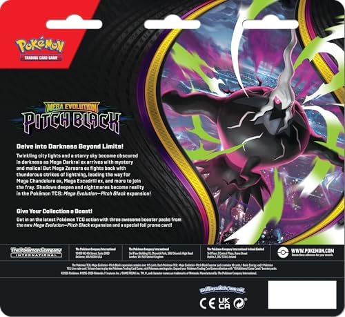 Pokemon TCG: Mega Evolution - Pitch Black 3 Booster Pack Blister