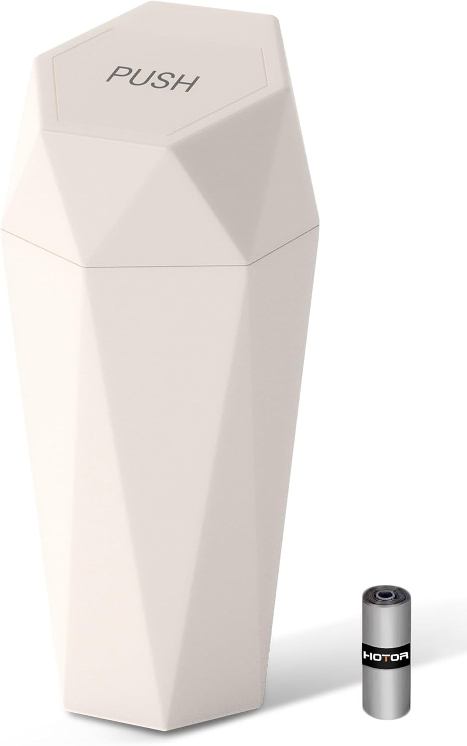 HOTOR Car Trash Can with Lid, Leakproof, Black, 2 Pack