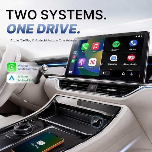 2-in1 Wireless CarPlay Adapter for Apple CarPlay & Android Auto