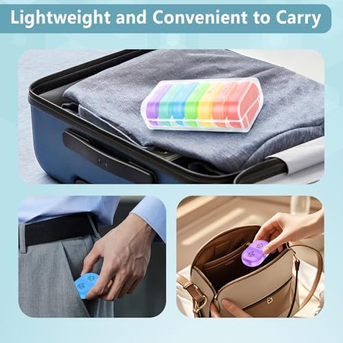 Serfeymi Weekly Pill Organizer 2 Times a Day AM PM Travel Pill Box 7 Day