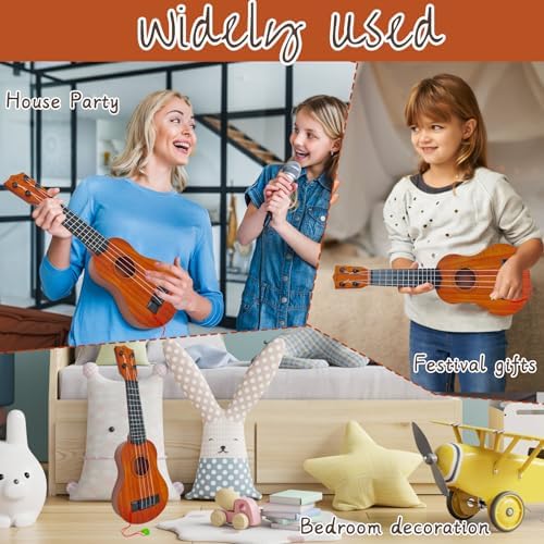 Kids Toy Ukulele Guitar,17 Inch Classical Guitar Musical Toy,4 Strings Guitar Ukulele Educational Learning Toy for Toddlers and Preschoolers