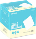 Sterile Gauze Pads 3x3 Inch (100 Count), 8-Ply Dense Woven Cotton, 32.3 g/m², Highly Absorbent, Latex-Free Wound Dressing for Cuts, Wound Care & First Aid, 20 Sterile Pouches of 5 – SOOSUNG