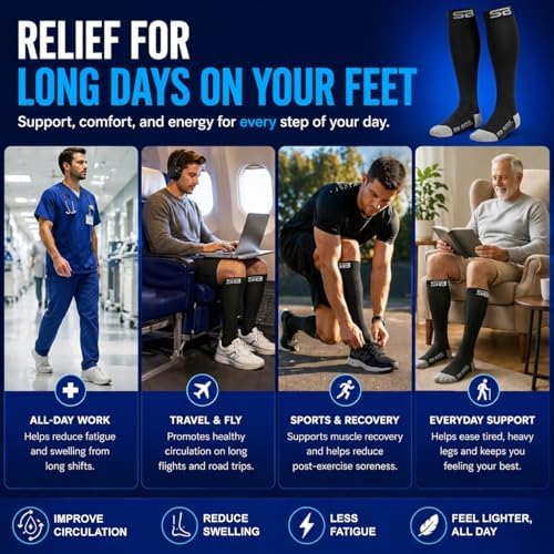 SB SOX Compression Socks for Men & Women (20-30mmHg)