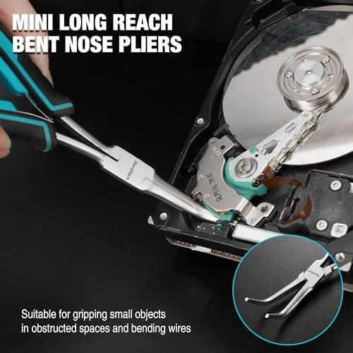DURATECH 2PCS 7" Long Reach Needle Nose Pliers Set