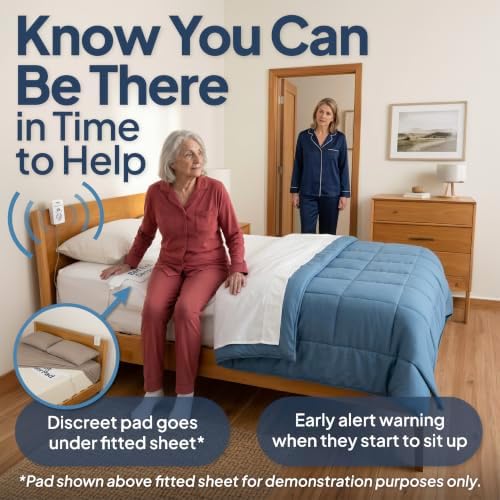 Smart Caregiver Bed Alarm for Elderly Adults, Alerts You When They Get Up