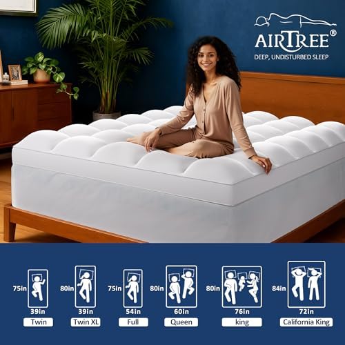 Queen Size Dual Layer 4 Inch Memory Foam Mattress Topper