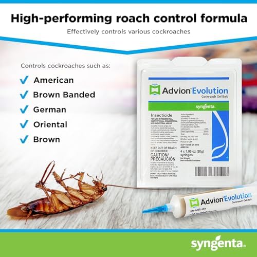 Syngenta - 61596 Evolution Cockroach Gel Bait, Size: 4 x 1.06 oz (30g), Various