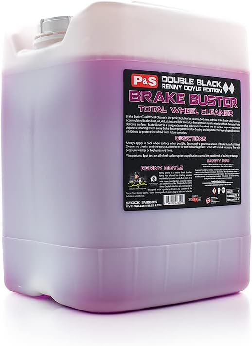 P & S PROFESSIONAL DETAIL PRODUCTS - Brake Buster Wheel and Tire Cleaner - Non-Acid Formula Safe For All Wheel Types, Removes Brake Dust, Oil, Dirt, Light Corrosion - 1 Gallon