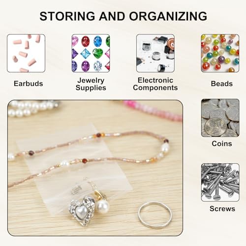 WEGOUP 120 PCS Small Plastic Bags for Jewelry, 2" x 2.76" 2.4 Mil Thick