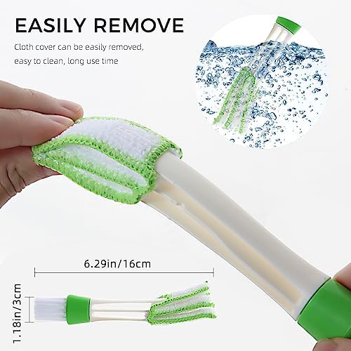 Blind Cleaner Duster Tool, 4Pcs Washable 7-Finger Venetian Window Duster