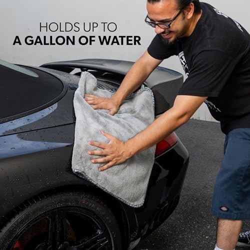 Chemical Guys, Woolly Mammoth Large Microfiber Drying Towel, 36 x 25 in