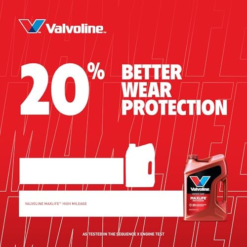 Valvoline High Mileage with MaxLife Technology SAE 10W-40 Synthetic Blend Motor Oil 5 QT