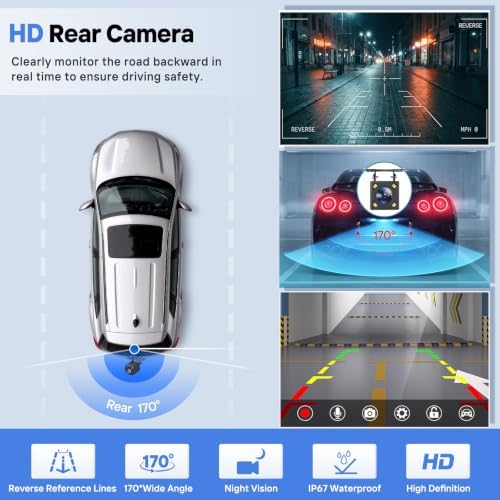 9" Wireless Apple Carplay Screen for Car with OTA Update, Backup Camera