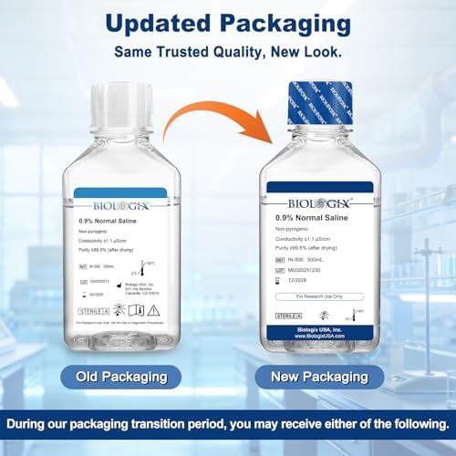 0.9% Normal Saline Solution, Sterile Sodium Chloride, 500mL