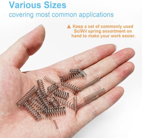 390Pcs Small Compression Springs Kit, 28 Sizes Assorted