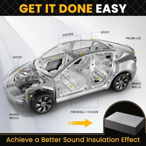 VOISEN Sound Deading Material for Cars,197 mil(5mm) 31 sqft Sound Deadening
